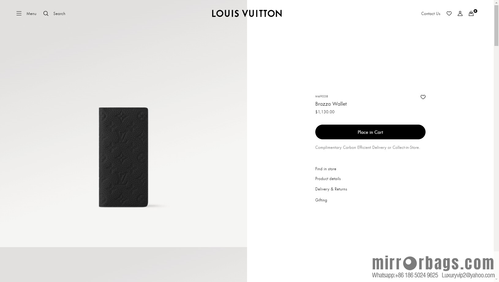 LV Brazza Wallet M69038 Premium