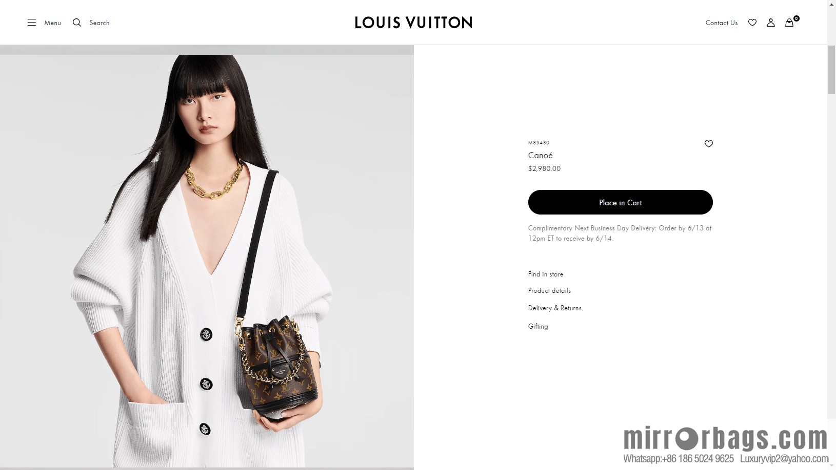 LV M83480 CANOE handbag