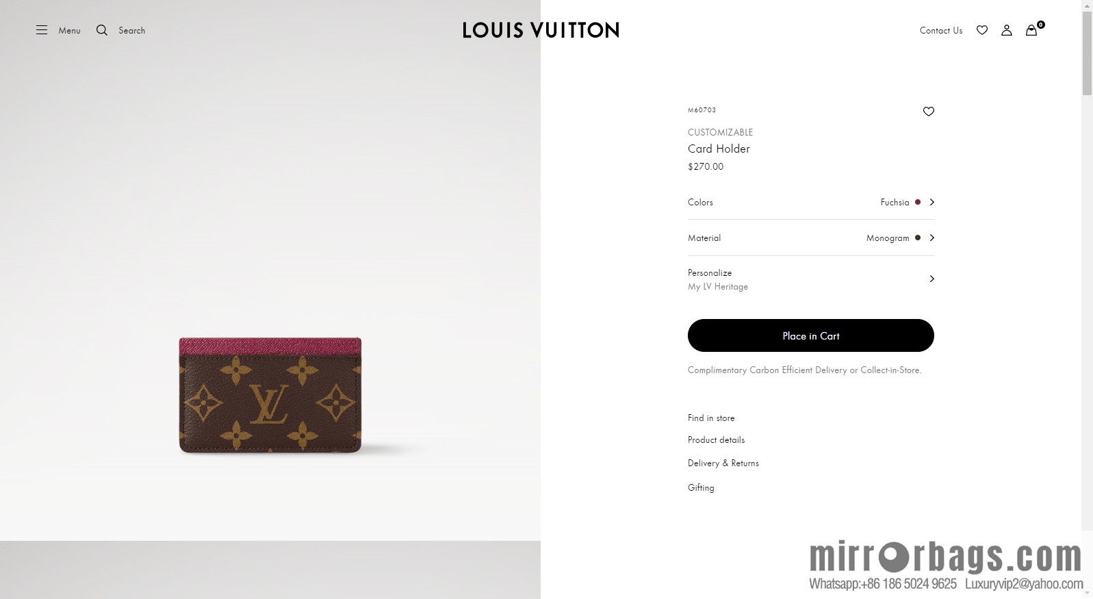LV card holder M60703 premium