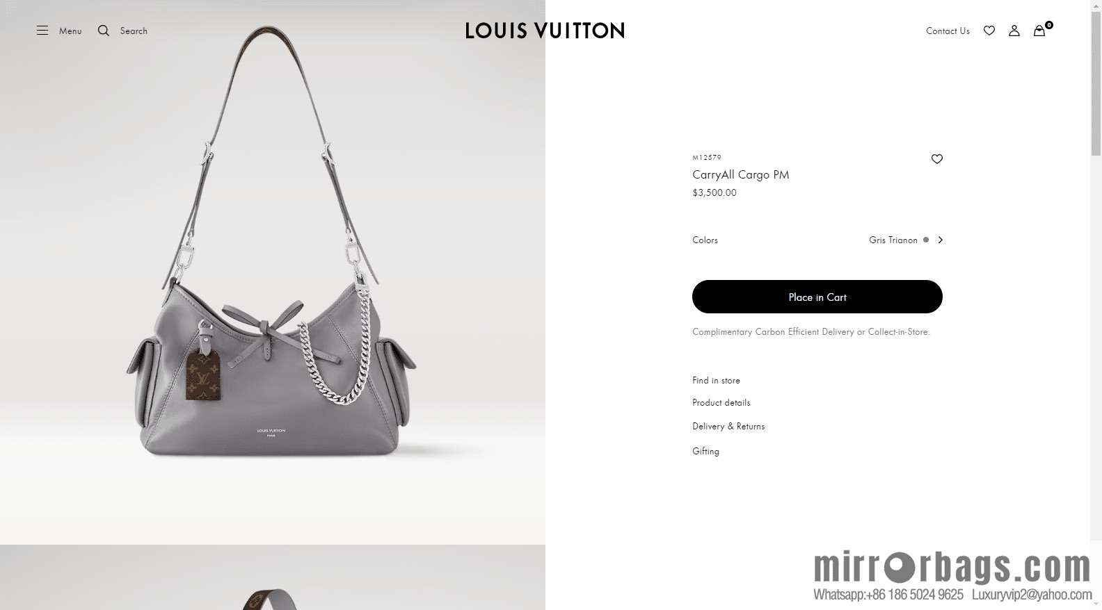 LV M12579 New CARRYALL CARGO Small Handbag of the Season