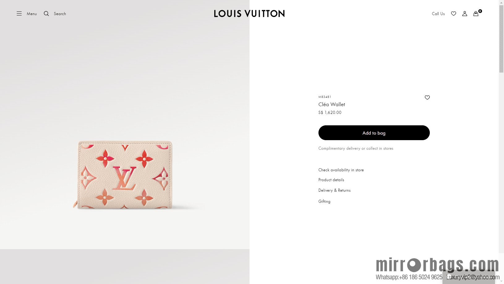LV Cléa Wallet M83481 Premium