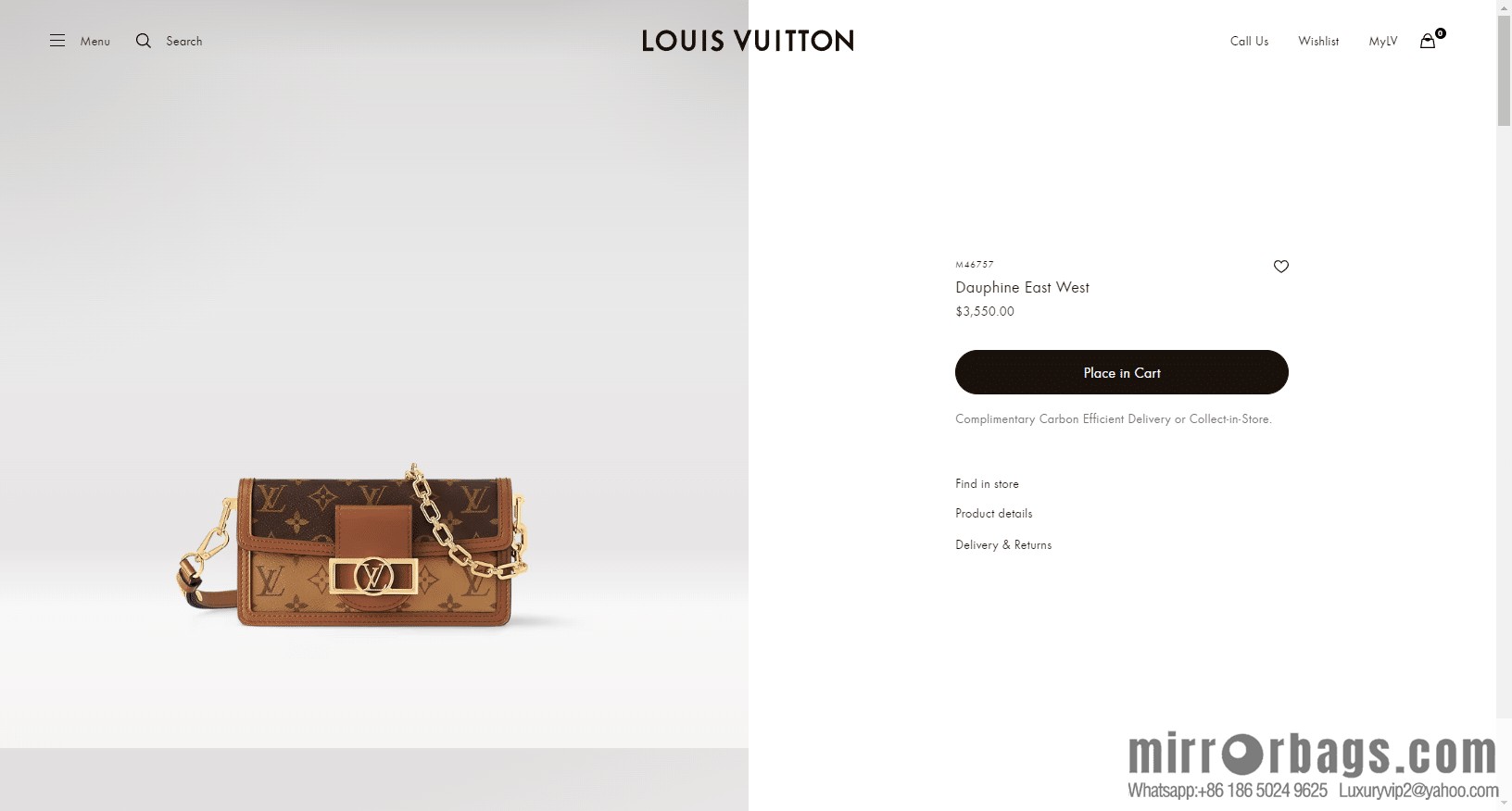 LV M46757 DAUPHINE EAST WEST BAG