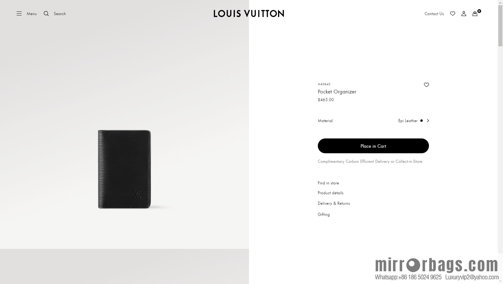 LV Pocket Wallet M60642 Premium