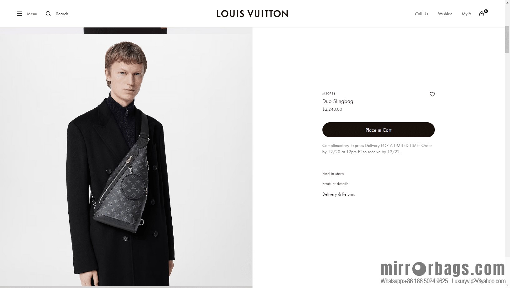 LV M30936 Duo Slingbag