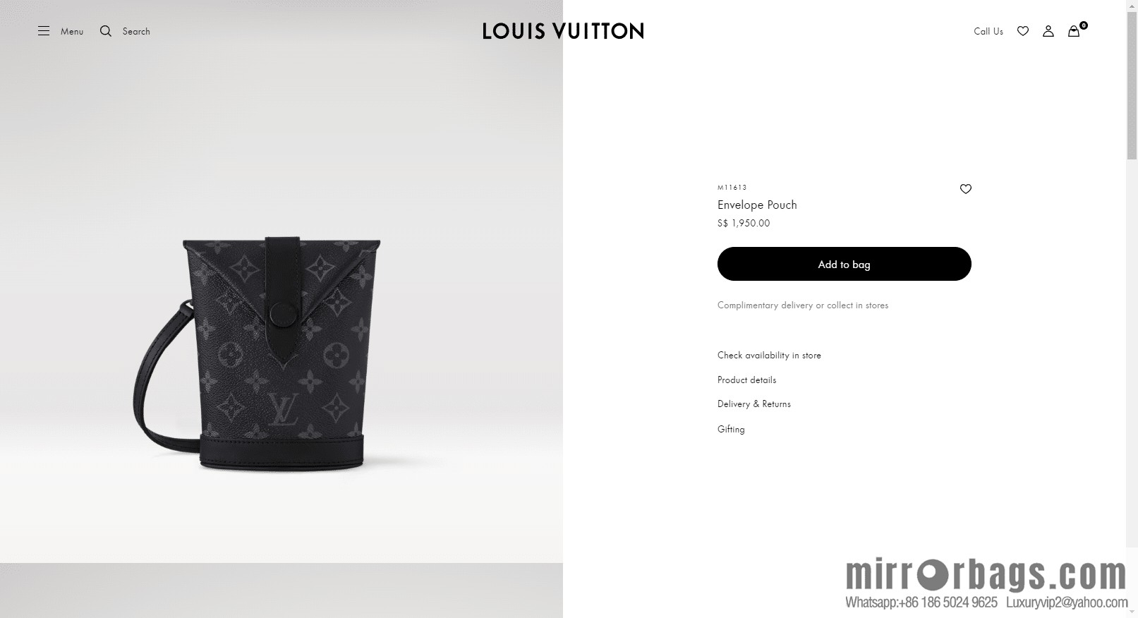 LV M11613 Envelope Pouch