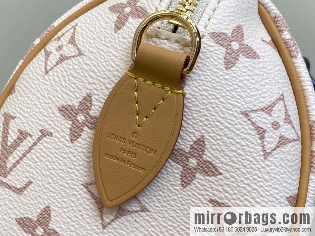 [Boutique‑grade] M46096 white flower M46234speedy pillow bag series M45957 SPEEDY BANDOULIZRE 20 handbag
