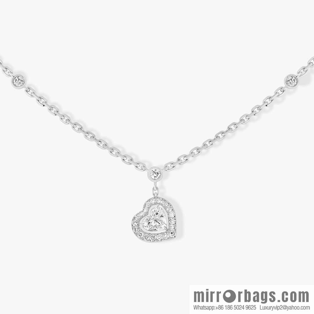 ☀️Messika JOY CEUR peach heart love diamond necklace ☀️