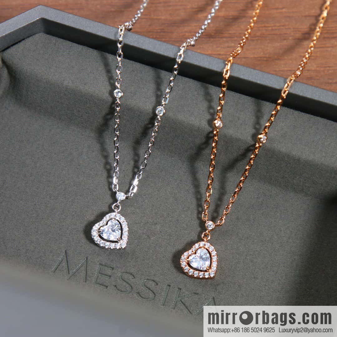 ☀️Messika JOY CEUR peach heart love diamond necklace ☀️