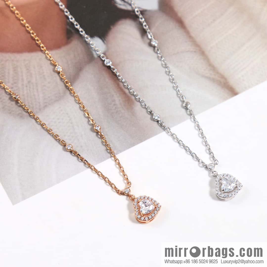 ☀️Messika JOY CEUR peach heart love diamond necklace ☀️