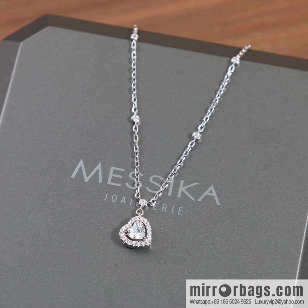 ☀️Messika JOY CEUR peach heart love diamond necklace ☀️