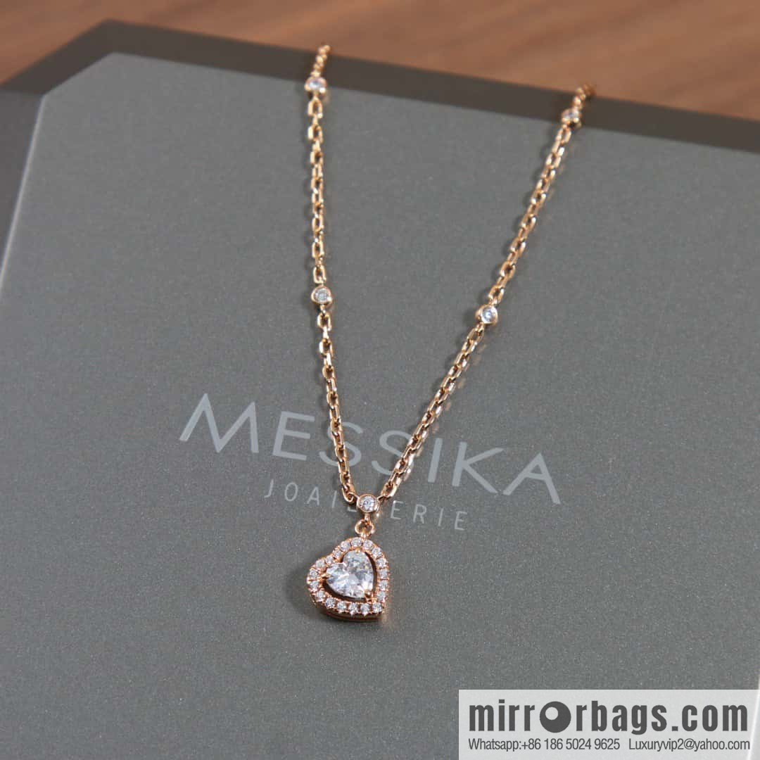 ☀️Messika JOY CEUR peach heart love diamond necklace ☀️