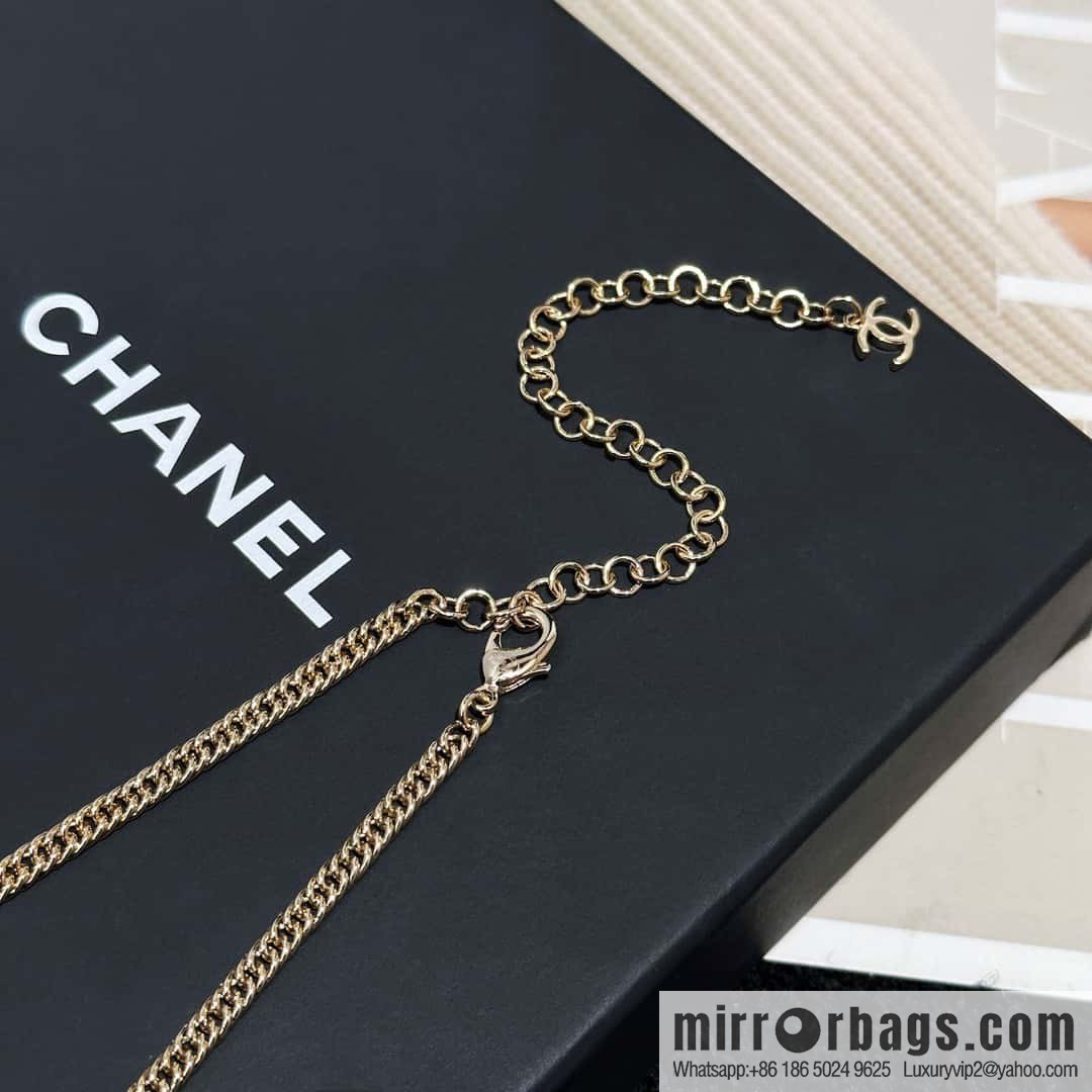 ❗️New ❗️ ☀️ new ☑️ Chanel double pearl denim peach heart love double C belt belt chain ☀️