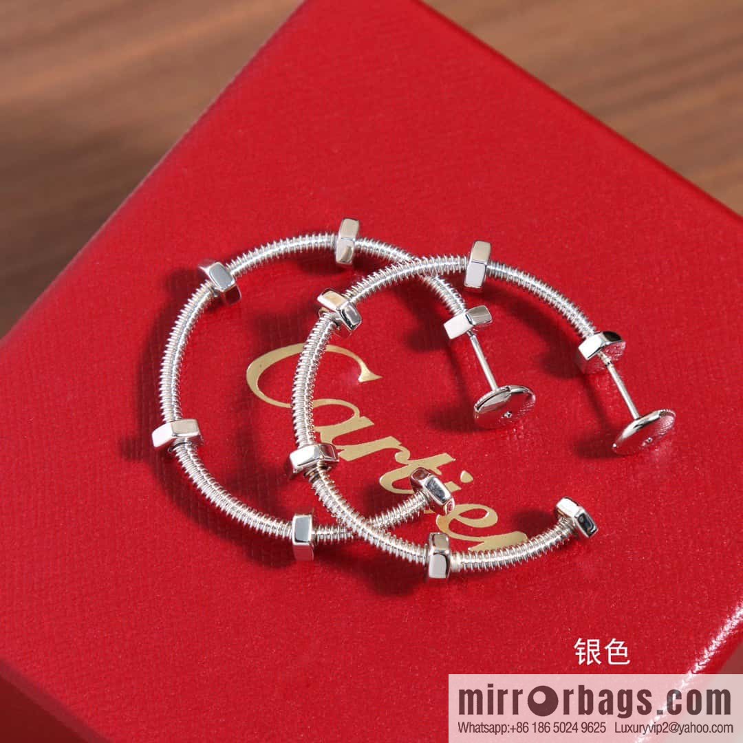 ☀Cartier ECROU DE CARTIER Screw Earrings