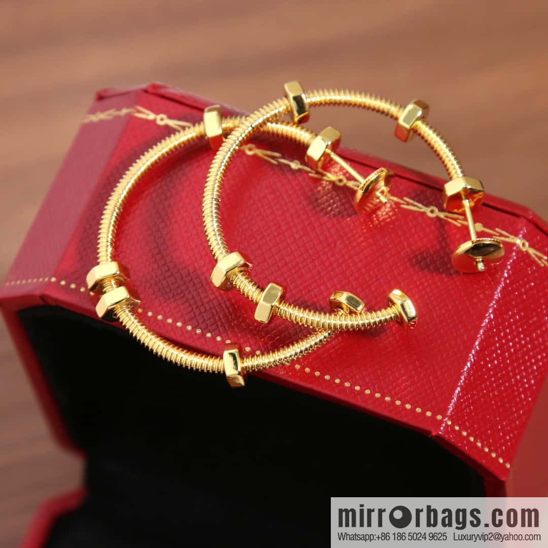 ☀Cartier ECROU DE CARTIER Screw Earrings