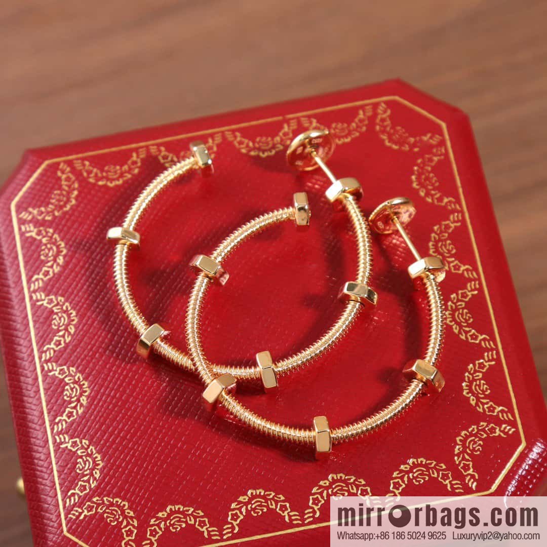 ☀Cartier ECROU DE CARTIER Screw Earrings