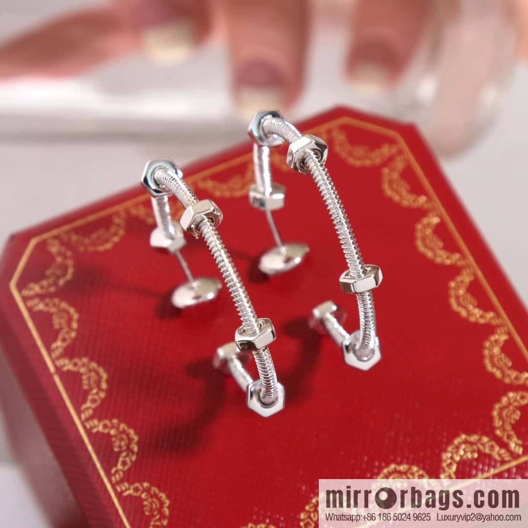 ☀Cartier ECROU DE CARTIER Screw Earrings