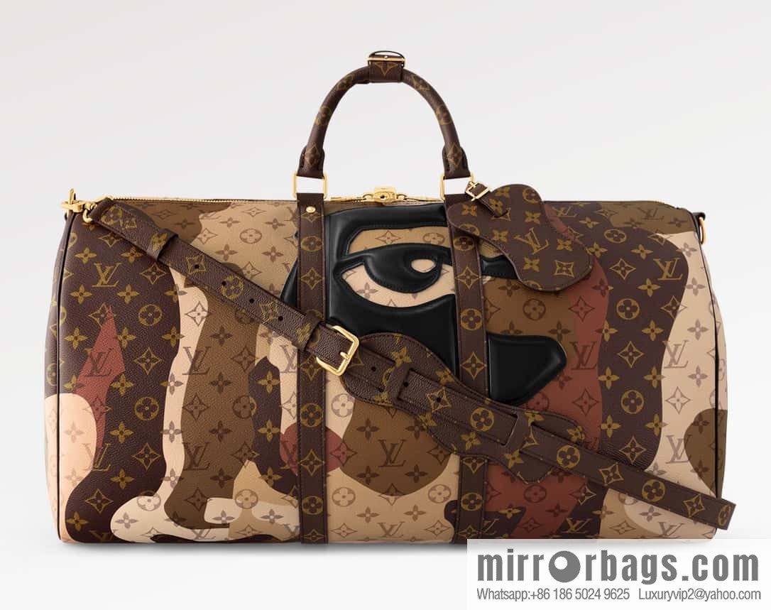 [Boutique‑grade] M46777 monogram (eye series) travel bag series KEEPALL BANDOULIZRE 55 travel bag