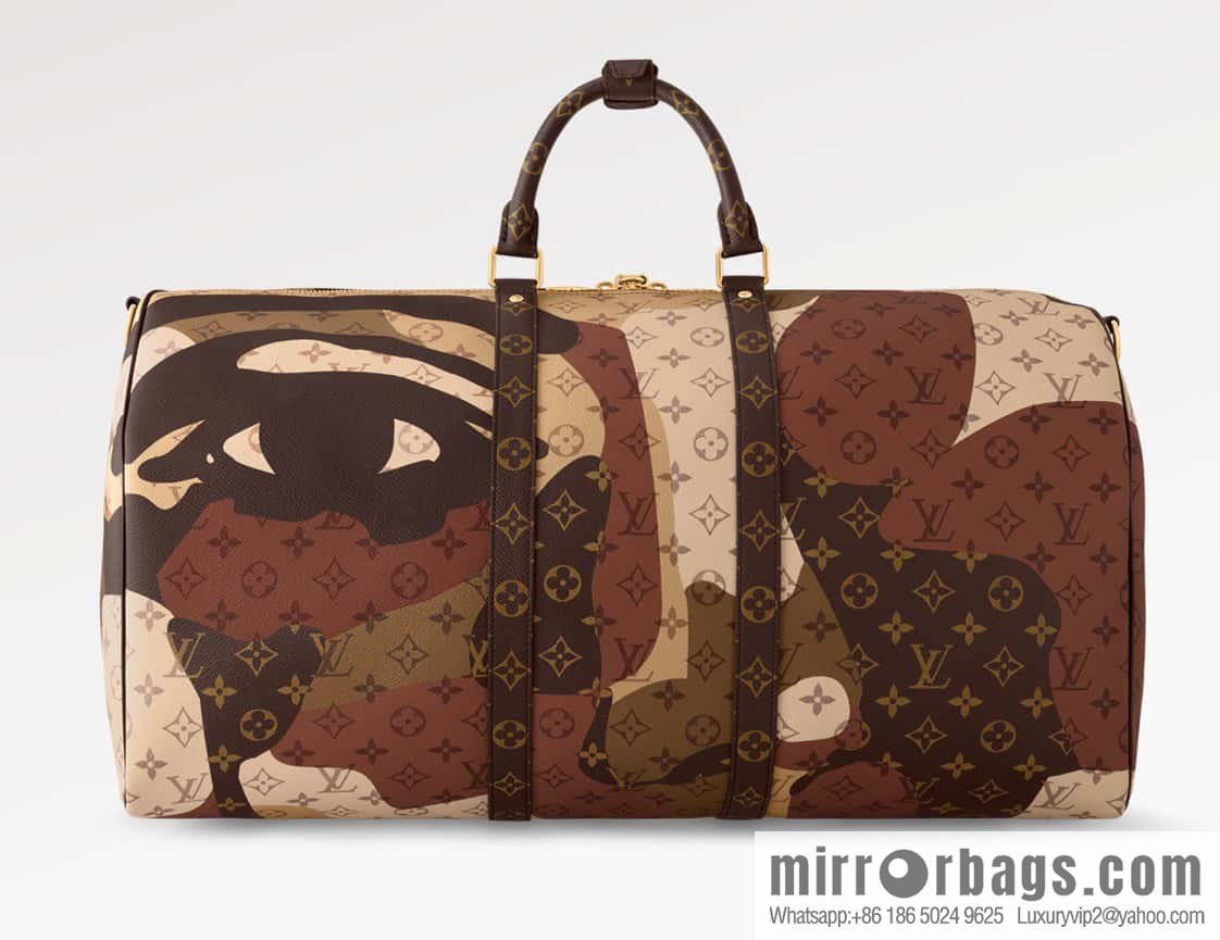 [Boutique‑grade] M46777 monogram (eye series) travel bag series KEEPALL BANDOULIZRE 55 travel bag