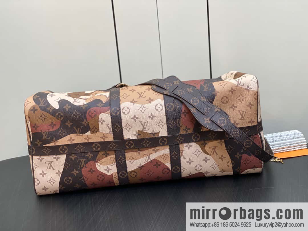 [Boutique‑grade] M46777 monogram (eye series) travel bag series KEEPALL BANDOULIZRE 55 travel bag