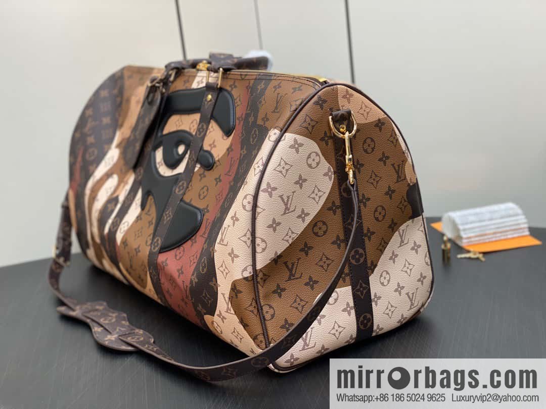 [Boutique‑grade] M46777 monogram (eye series) travel bag series KEEPALL BANDOULIZRE 55 travel bag