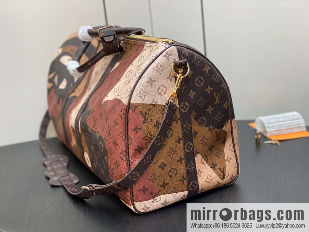 [Boutique‑grade] M46777 monogram (eye series) travel bag series KEEPALL BANDOULIZRE 55 travel bag