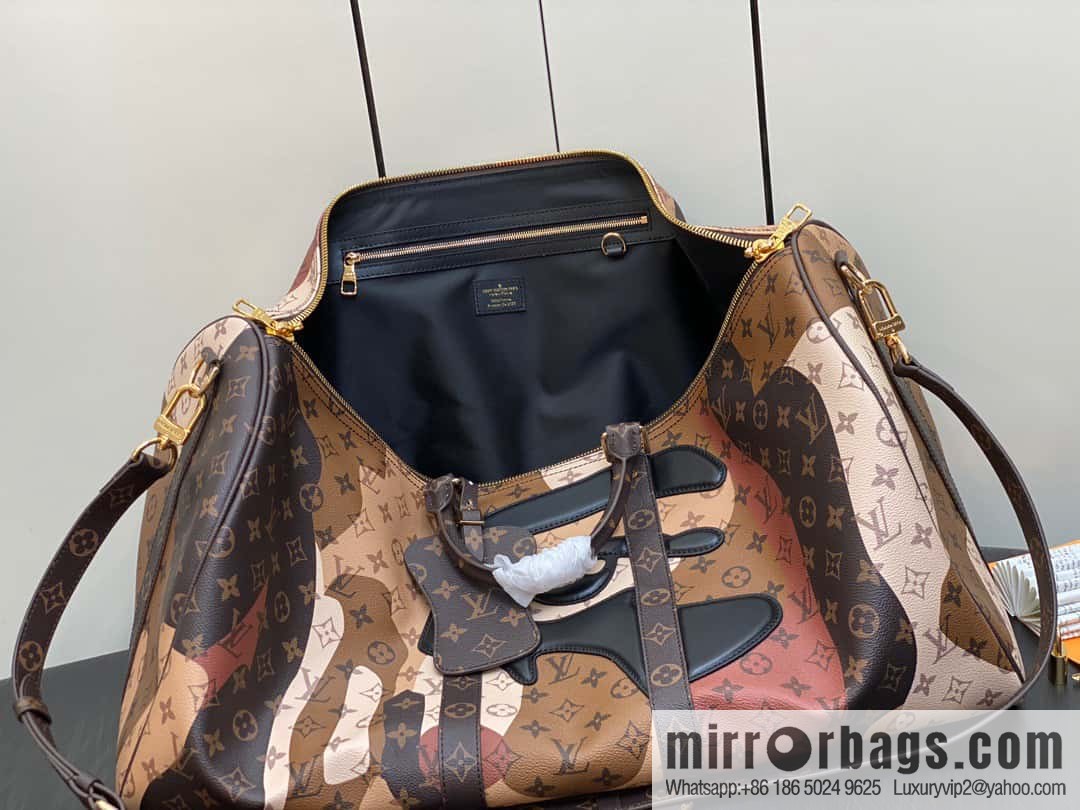 [Boutique‑grade] M46777 monogram (eye series) travel bag series KEEPALL BANDOULIZRE 55 travel bag