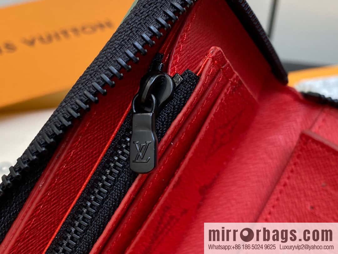 [Premium‑quality] M82799 green, silk screen single zipper wallet series Zippy zipper wallet