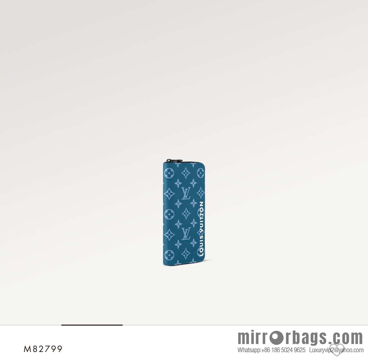 [Premium‑quality] M82799 blue, silk screen single zipper wallet series Zippy zipper wallet