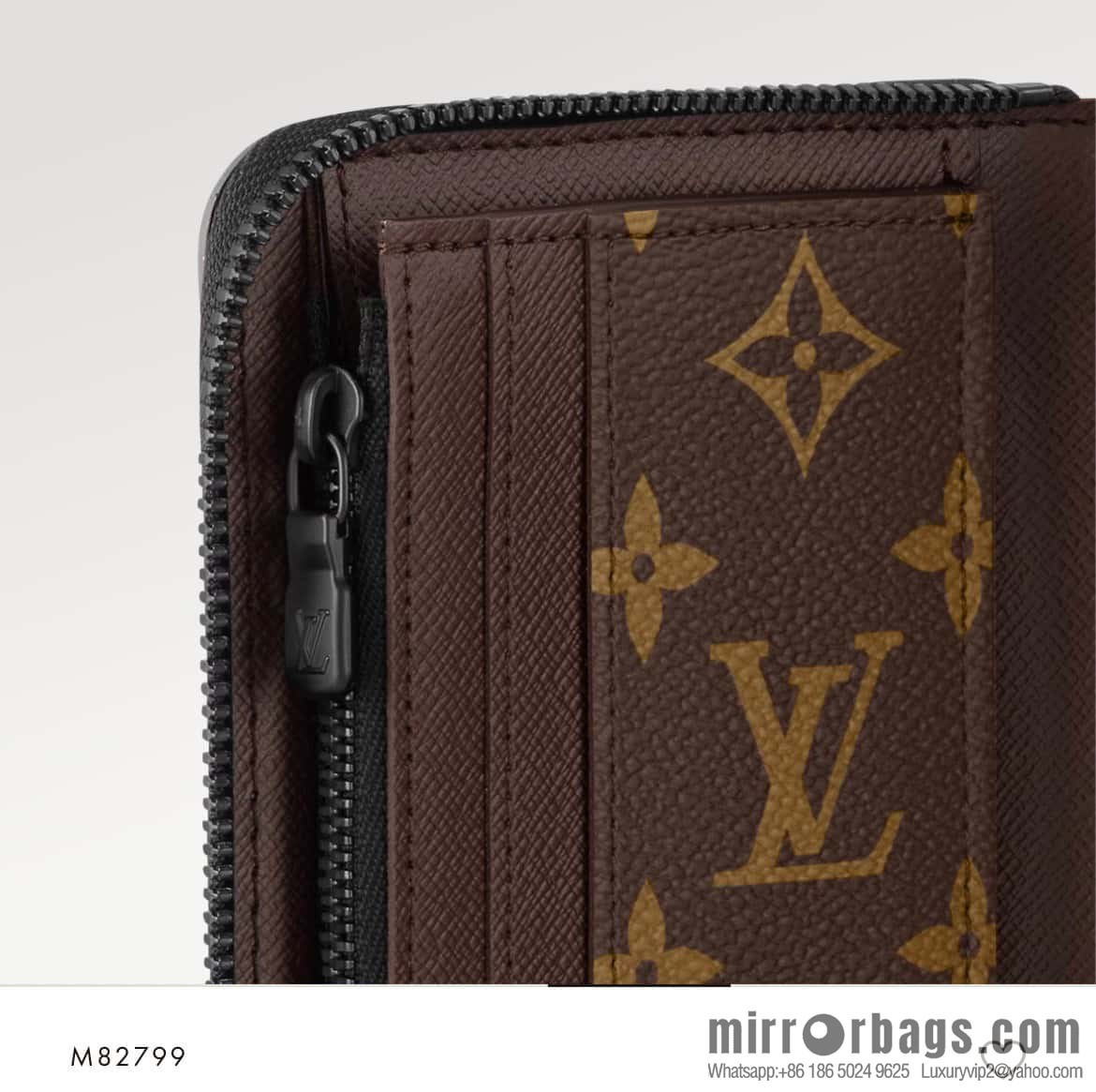 [Premium‑quality] M82799 blue, silk screen single zipper wallet series Zippy zipper wallet