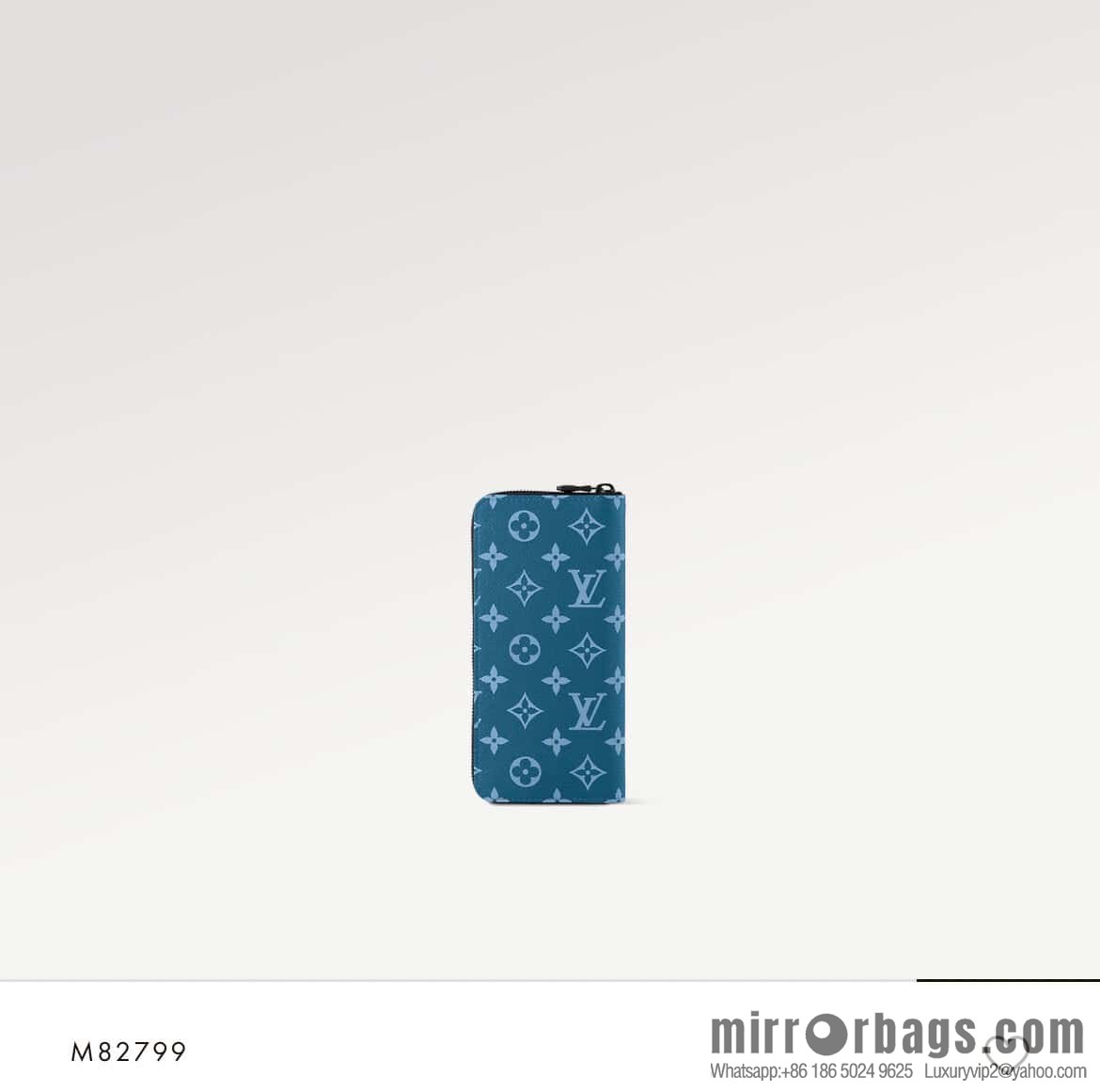 [Premium‑quality] M82799 blue, silk screen single zipper wallet series Zippy zipper wallet