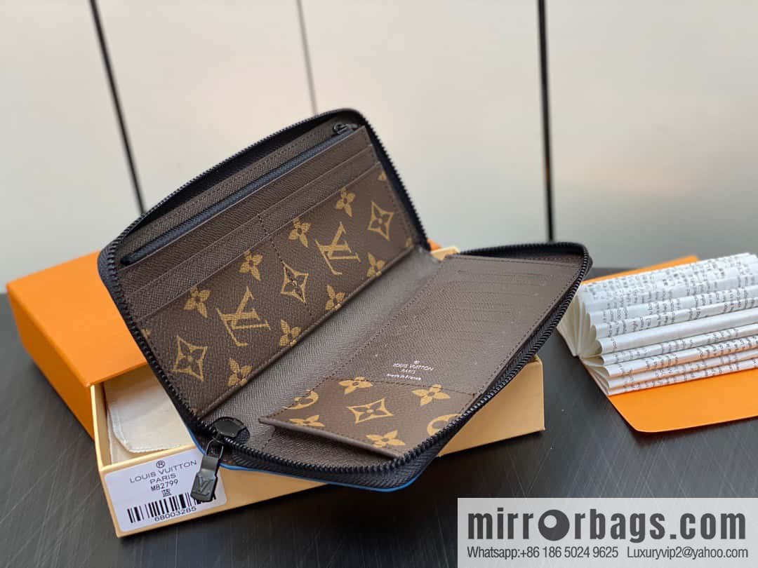 [Premium‑quality] M82799 blue, silk screen single zipper wallet series Zippy zipper wallet