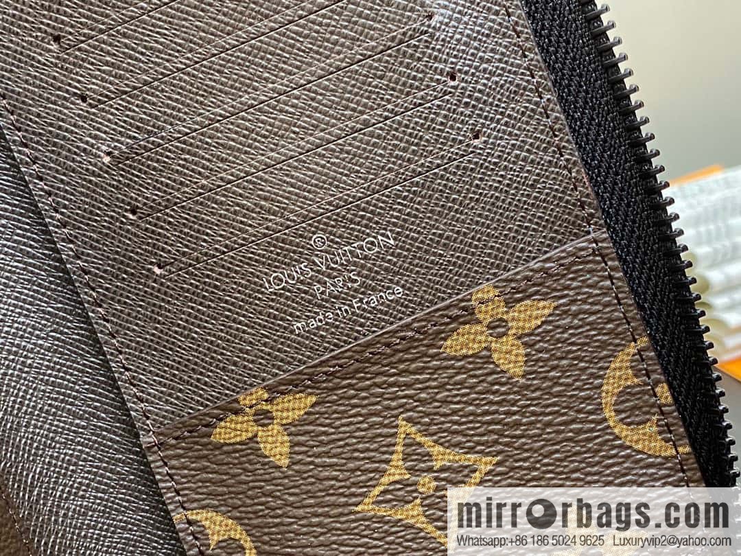 [Premium‑quality] M82799 blue, silk screen single zipper wallet series Zippy zipper wallet