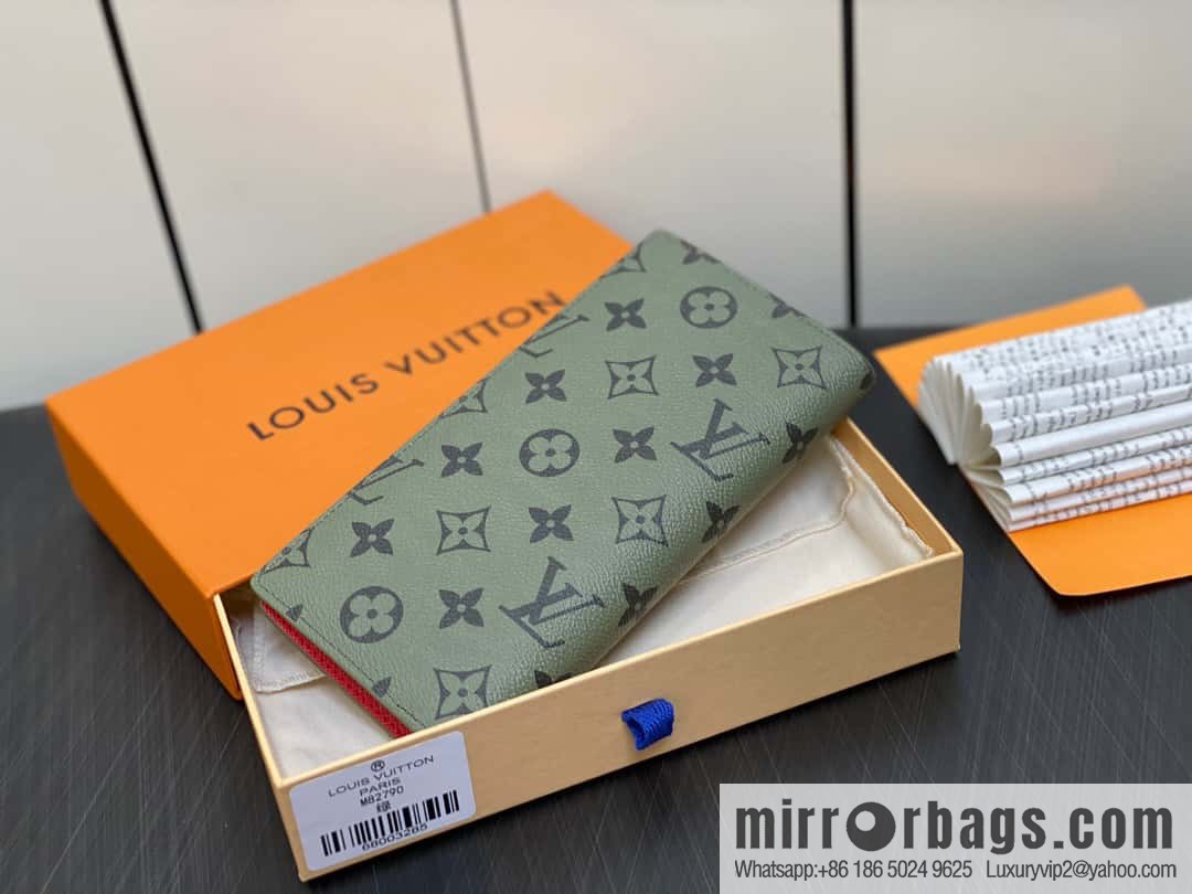 [Boutique‑grade] M82790 green, silk screen suit wallet series Brazza wallet