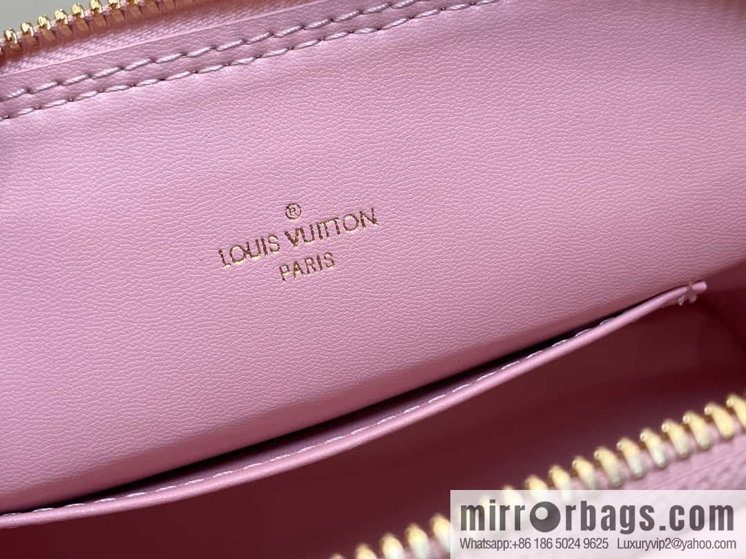 [Premium‑quality] M23666 pink diamond, full leather shell bag series Alma BB shell handbag