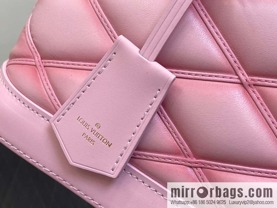 [Premium‑quality] M23666 pink diamond, full leather shell bag series Alma BB shell handbag