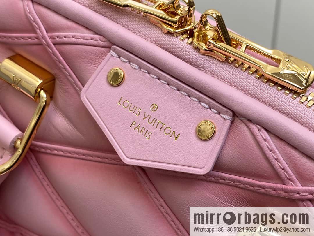 [Premium‑quality] M23666 pink diamond, full leather shell bag series Alma BB shell handbag