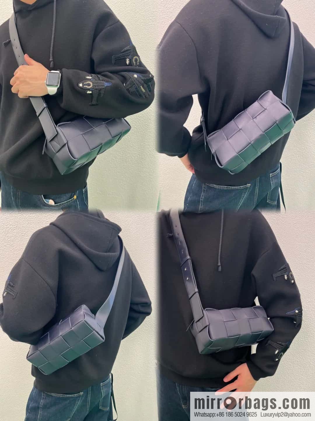 B Unisex same BRICK CASSETTE long shoulder strap series crossbody bag shoulder backpack model; 729251 black