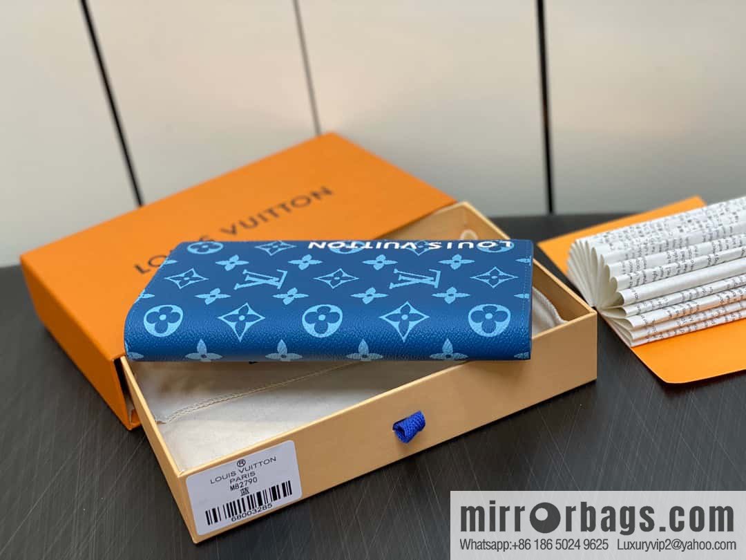 [Boutique‑grade] M82790 blue, silk screen suit wallet series Brazza wallet