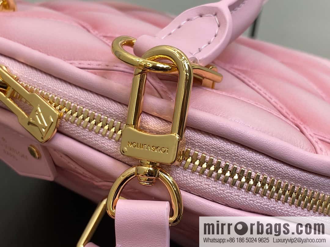 [Premium‑quality] M23666 pink diamond, full leather shell bag series Alma BB shell handbag
