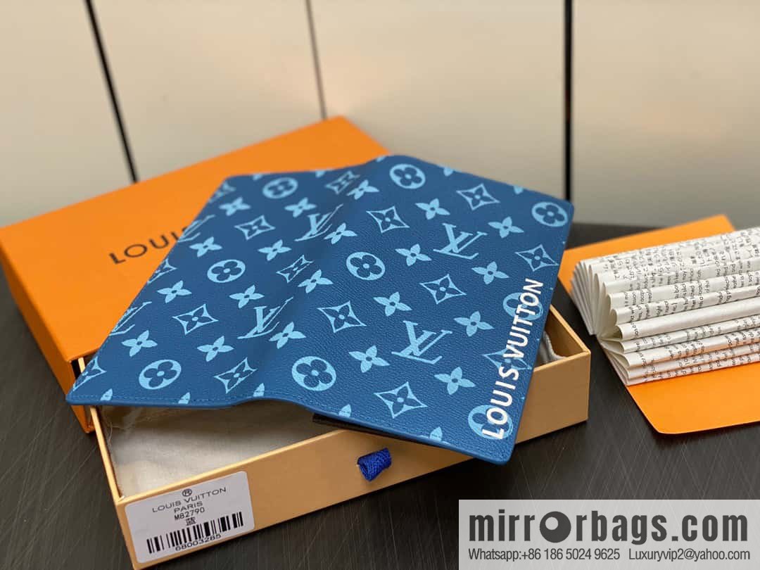 [Boutique‑grade] M82790 blue, silk screen suit wallet series Brazza wallet