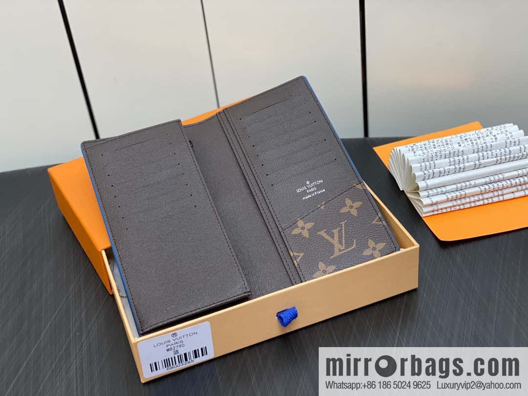 [Boutique‑grade] M82790 blue, silk screen suit wallet series Brazza wallet