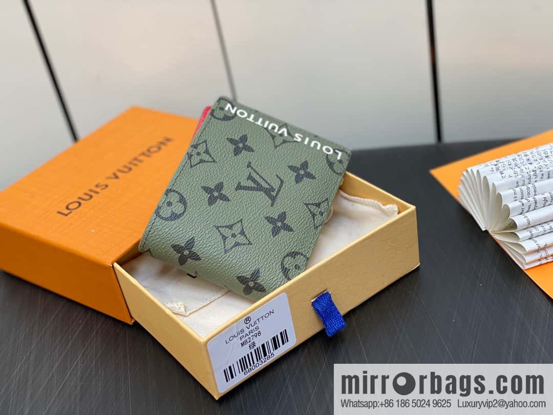 [Premium‑quality] M82798 green, silk screen suit wallet series Slender wallet