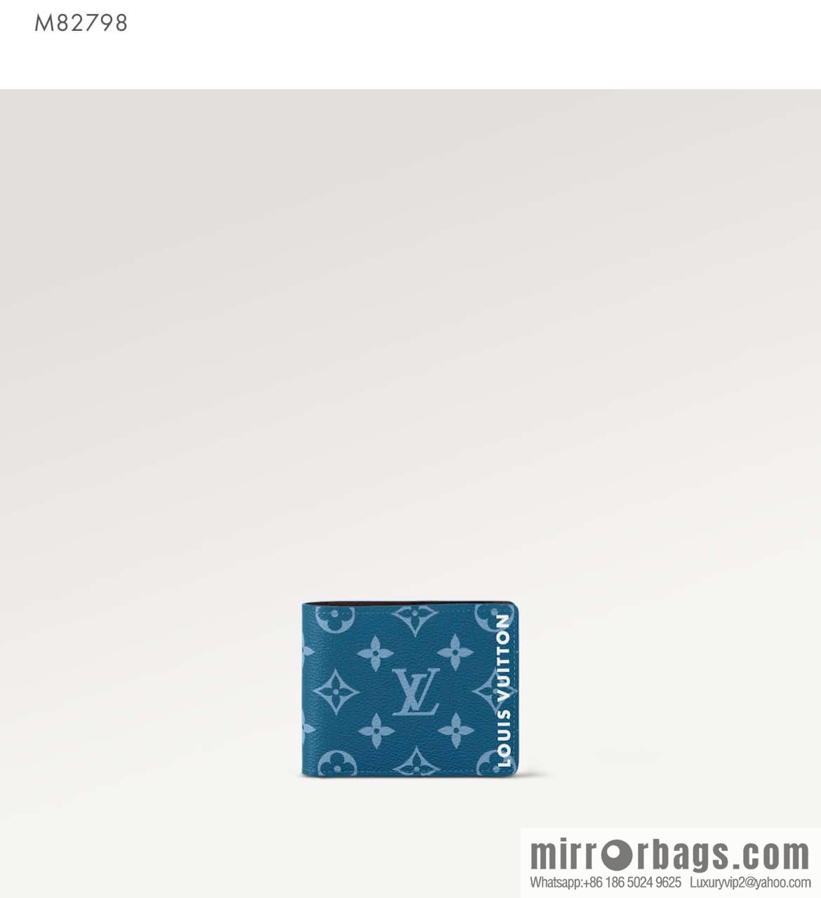 [Premium‑quality] M82798 blue, silk screen suit wallet series Slender wallet