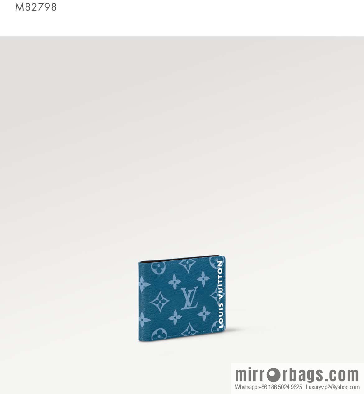 [Premium‑quality] M82798 blue, silk screen suit wallet series Slender wallet
