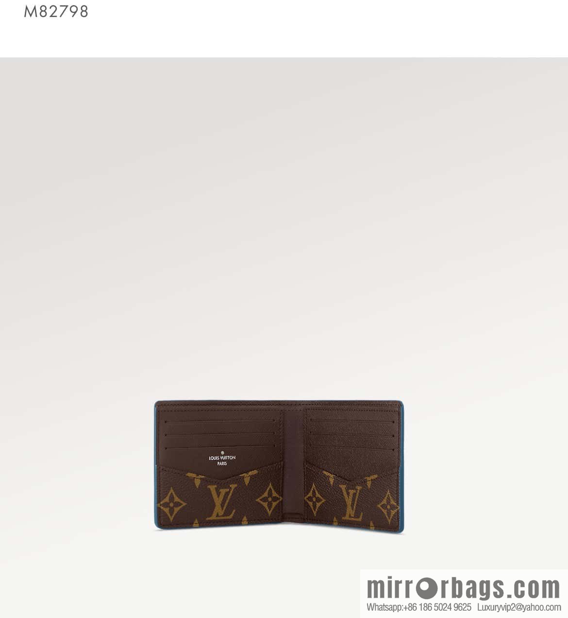 [Premium‑quality] M82798 blue, silk screen suit wallet series Slender wallet