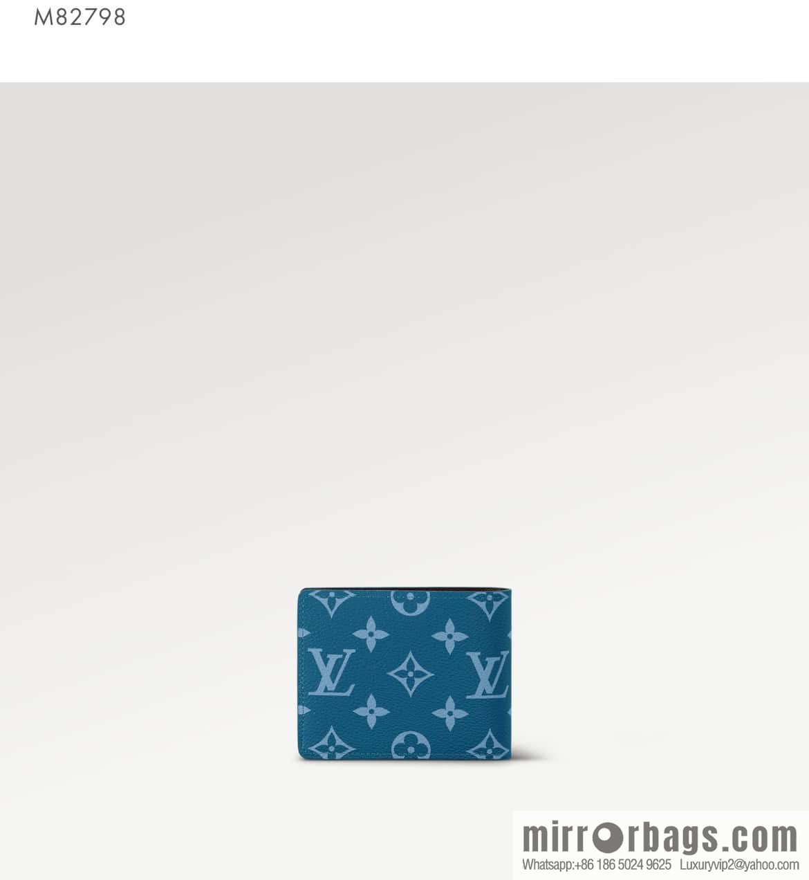 [Premium‑quality] M82798 blue, silk screen suit wallet series Slender wallet
