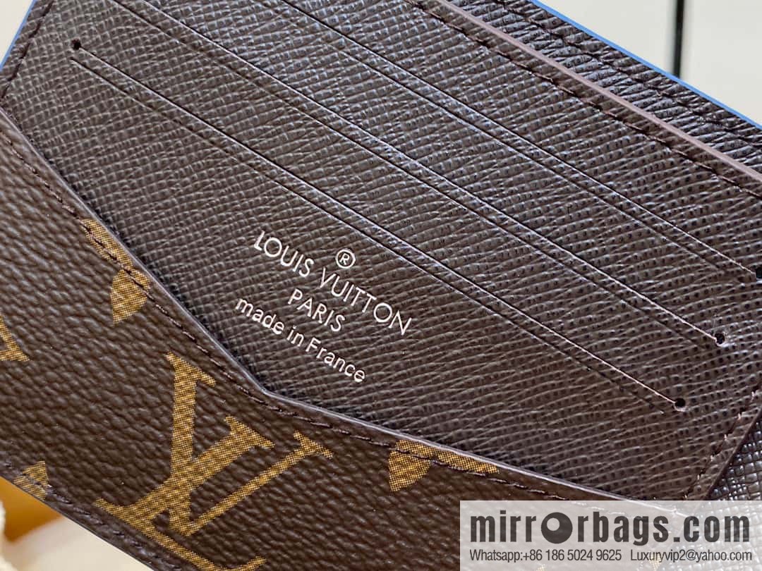 [Premium‑quality] M82798 blue, silk screen suit wallet series Slender wallet