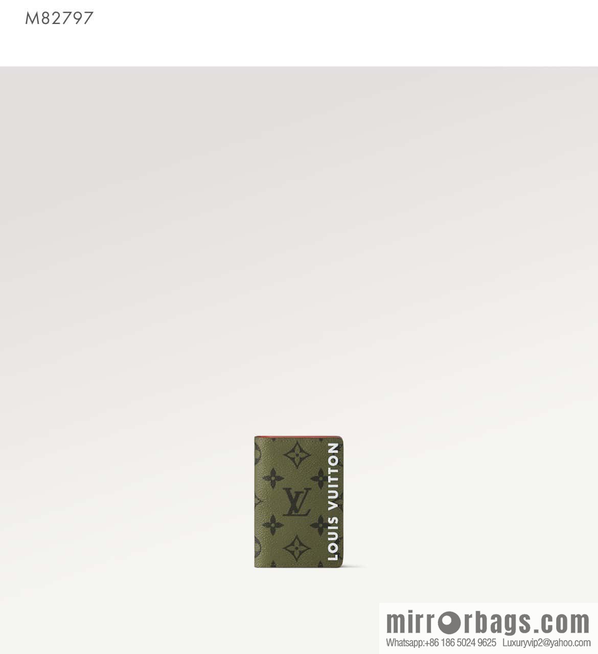 [Premium‑quality] M82797 green, silk screen card holder wallet series, pocket wallet