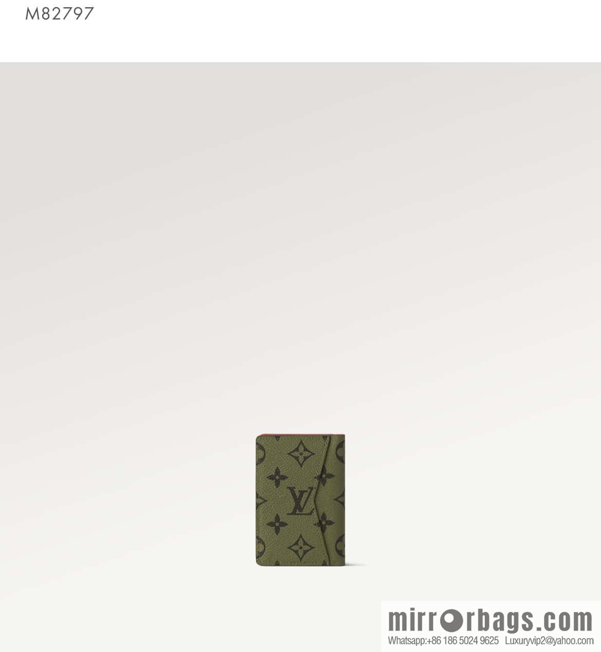 [Premium‑quality] M82797 green, silk screen card holder wallet series, pocket wallet