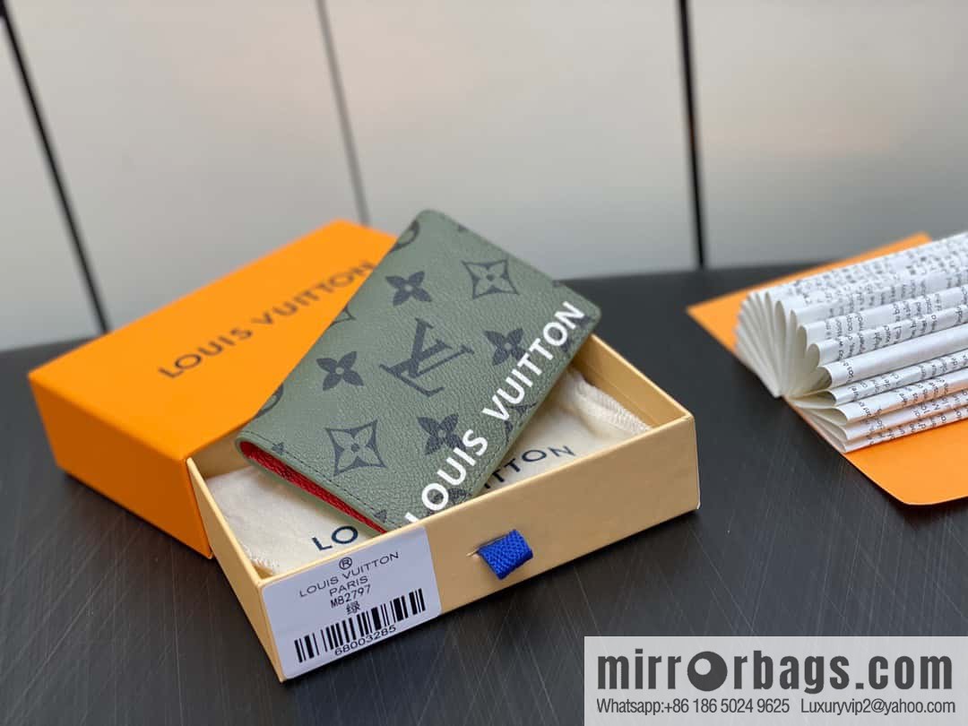 [Premium‑quality] M82797 green, silk screen card holder wallet series, pocket wallet